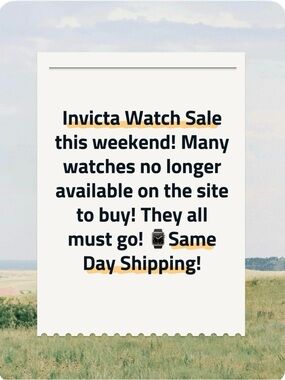 Invicta Watch Sale Starting Now!